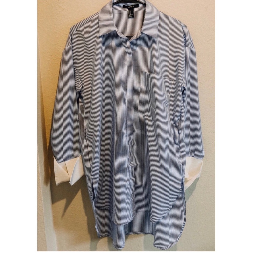 Oversized boyfriend shirt dress